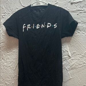 FRIENDS Black Short Sleeve Tee with Iconic Logo